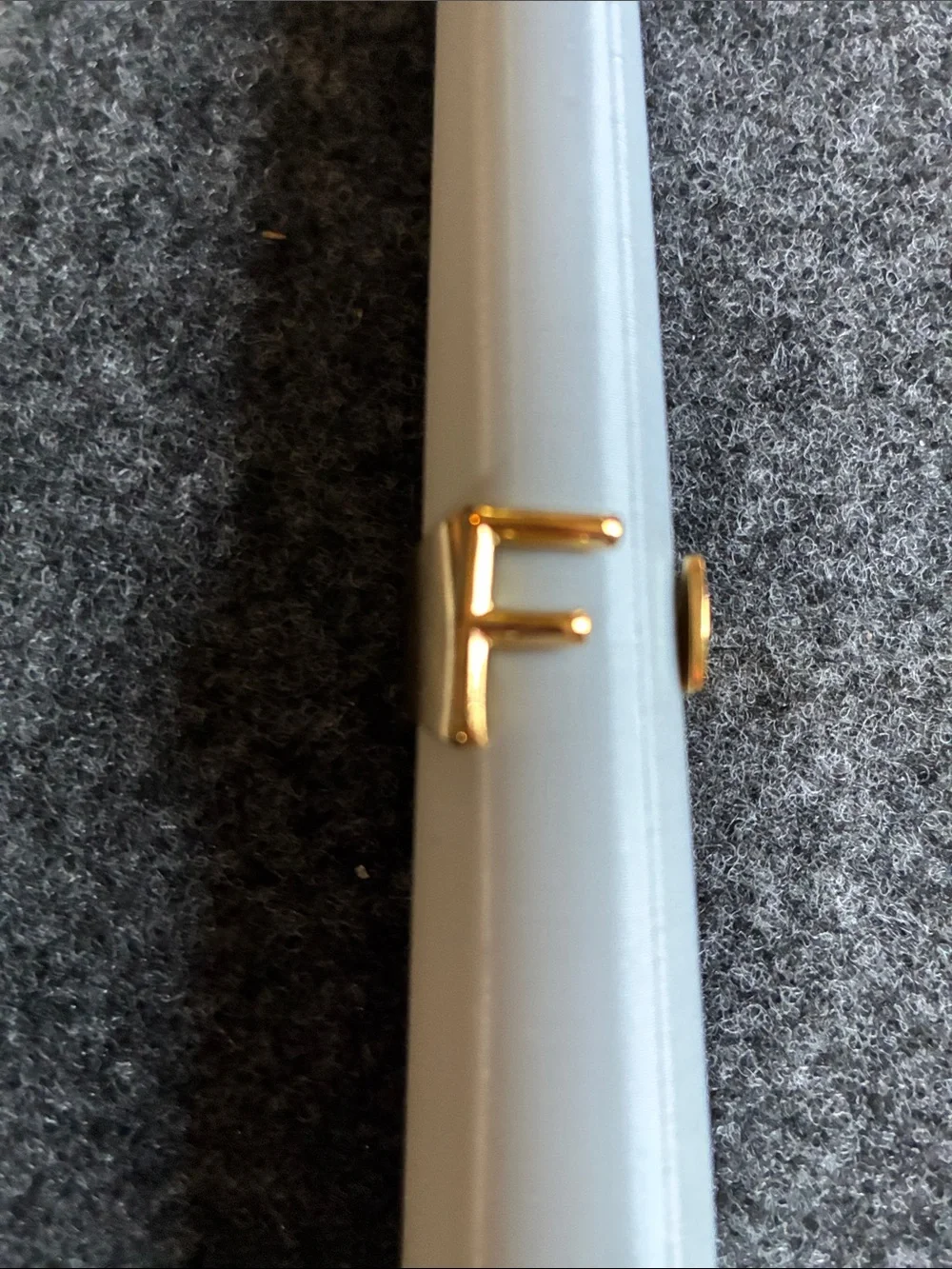 Bridgette F inital Ring open band size 6